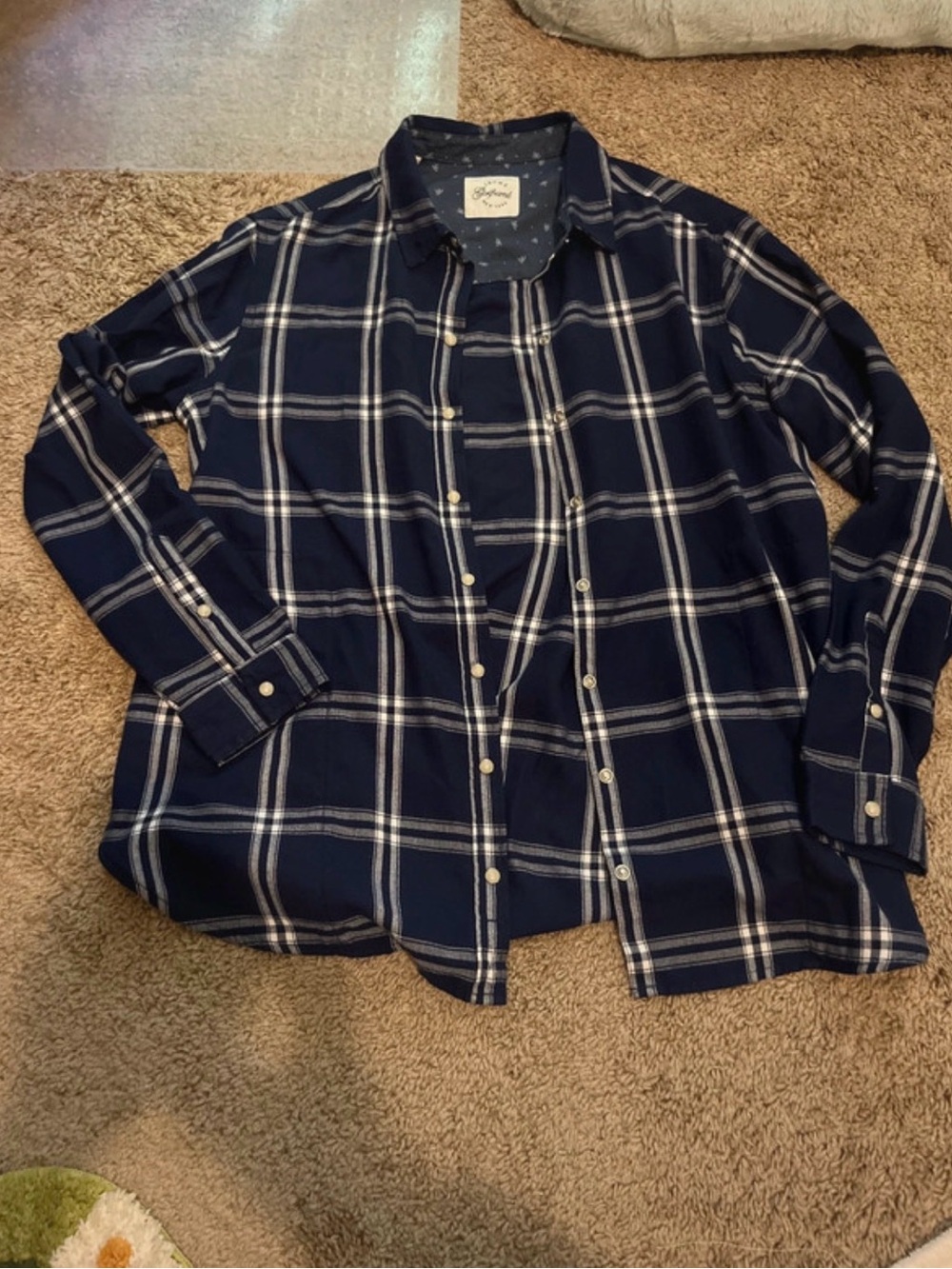 Jachs girlfriend New York plaid flannel large oversized grunge y2k